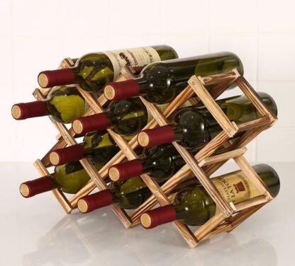 Elegant Folding Structure: The Red Wine Wooden Frame - Image 2