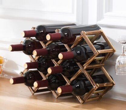 Elegant Folding Structure: The Red Wine Wooden Frame