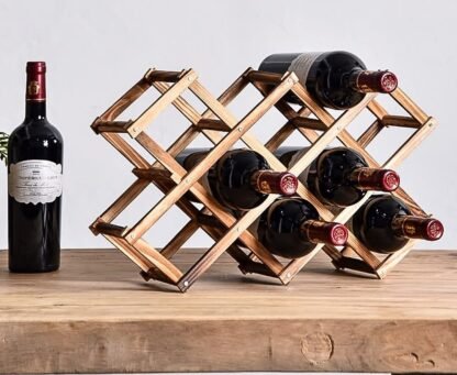 Elegant Folding Structure: The Red Wine Wooden Frame - Image 8